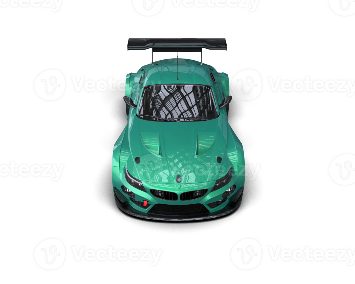 Realistic race car isolated on background. 3d rendering - illustration png