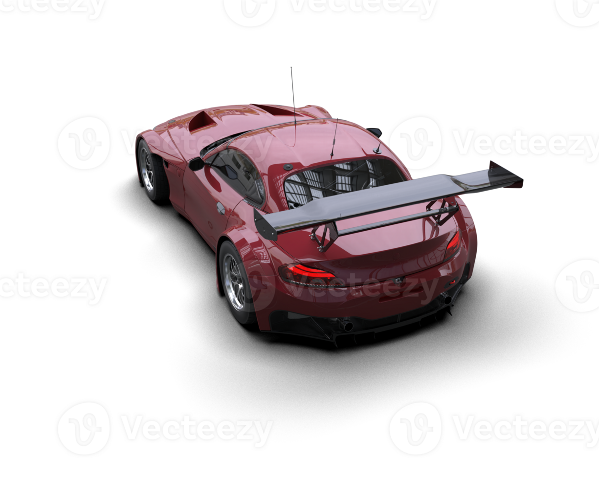 Realistic race car isolated on background. 3d rendering - illustration png