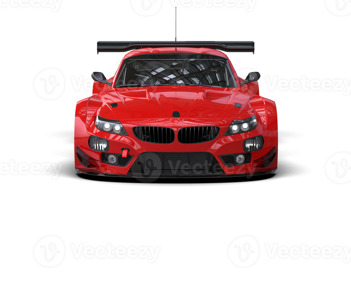 Realistic race car isolated on background. 3d rendering - illustration png