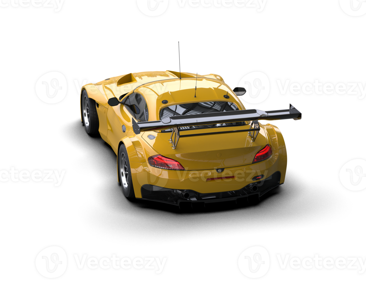 Realistic race car isolated on background. 3d rendering - illustration png