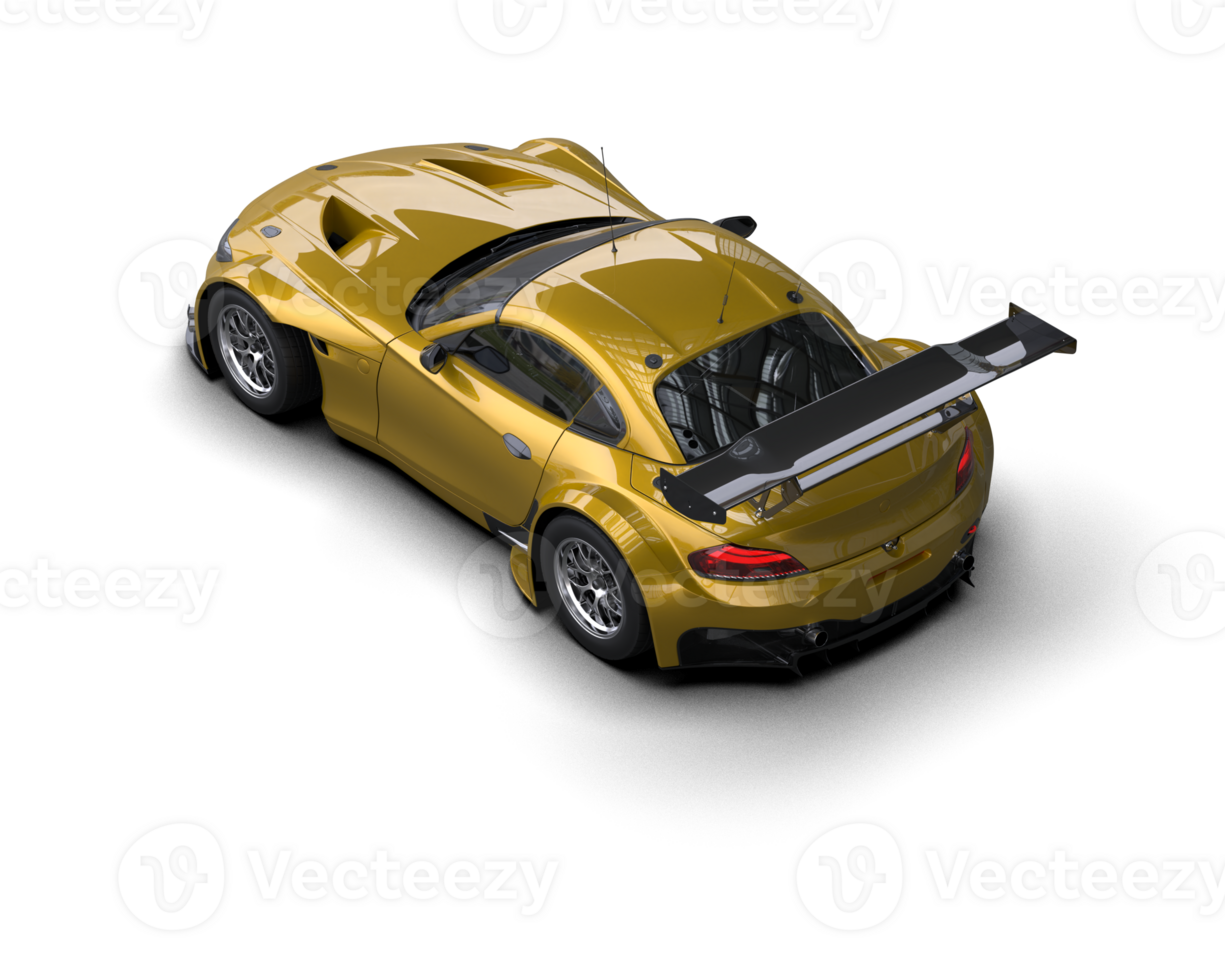 Realistic race car isolated on background. 3d rendering - illustration png