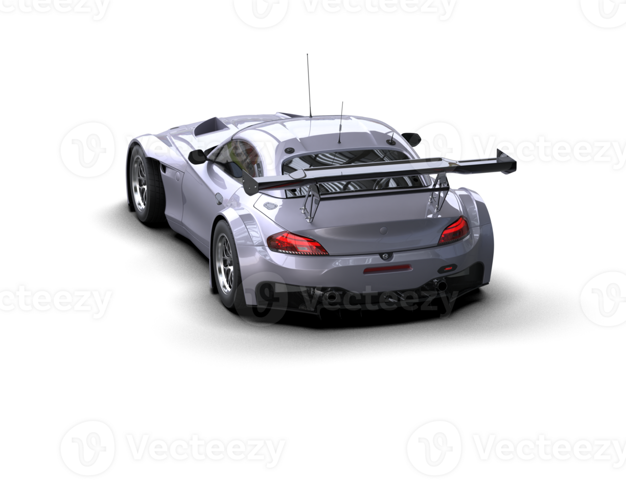 Realistic race car isolated on background. 3d rendering - illustration png