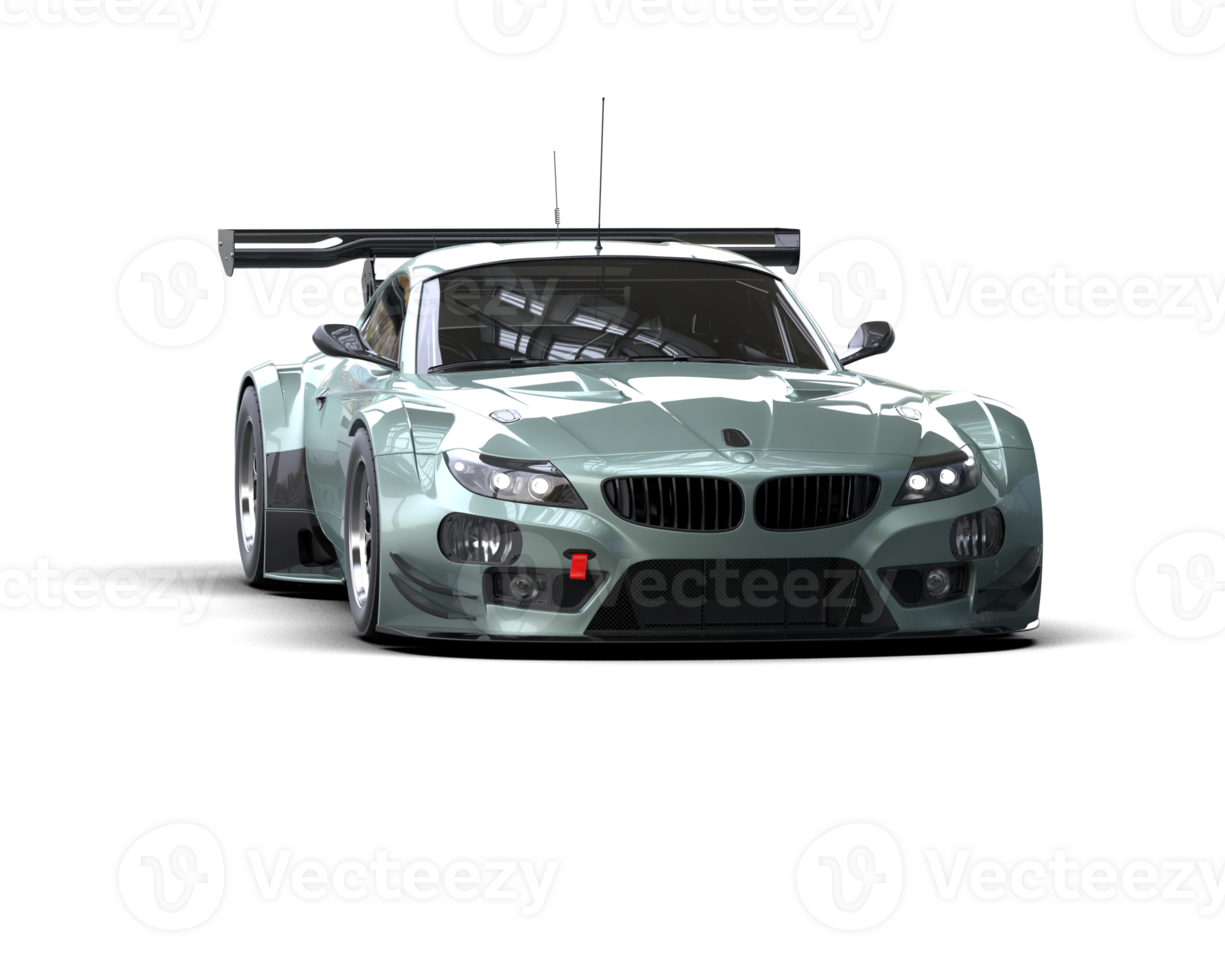 Realistic race car isolated on background. 3d rendering - illustration png