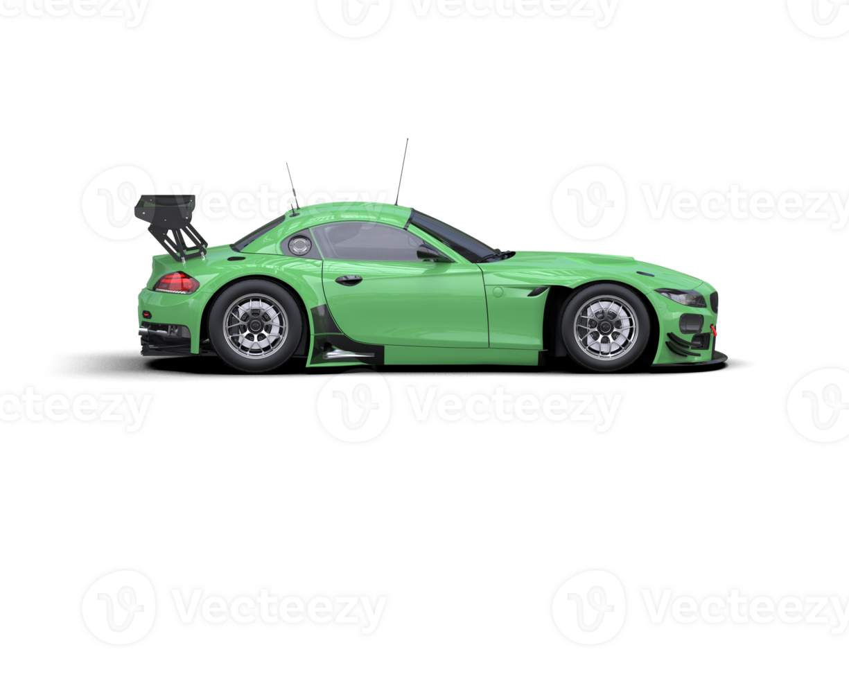 Realistic race car isolated on background. 3d rendering - illustration png