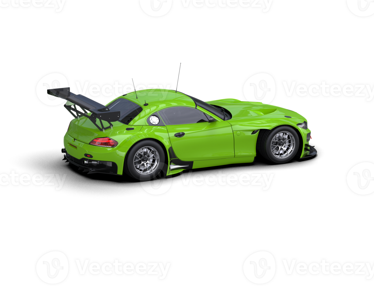 Realistic race car isolated on background. 3d rendering - illustration png