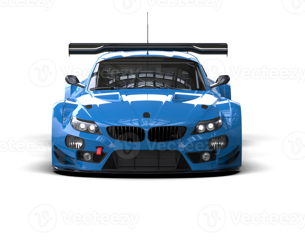 Realistic race car isolated on background. 3d rendering - illustration png