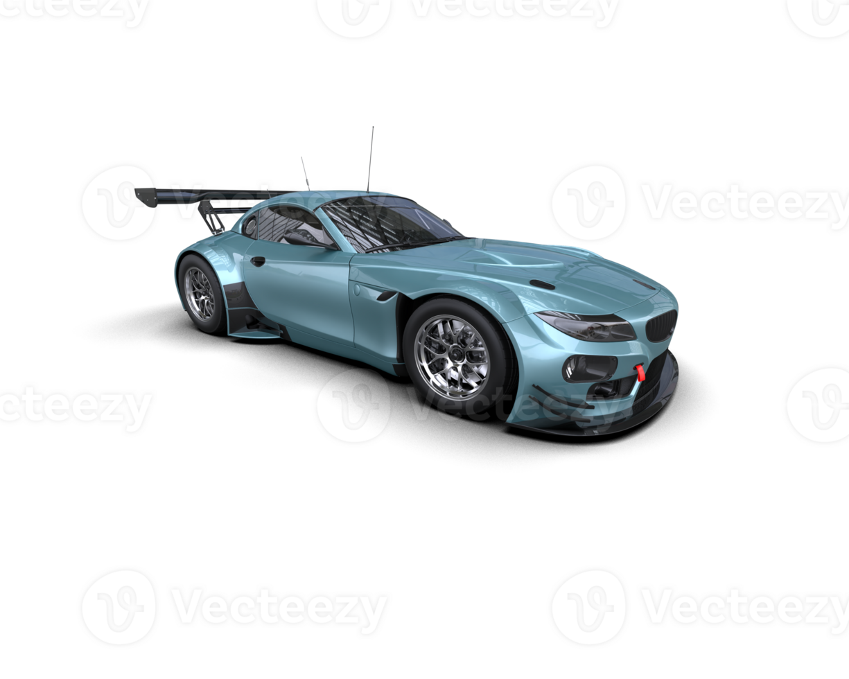 Realistic race car isolated on background. 3d rendering - illustration png