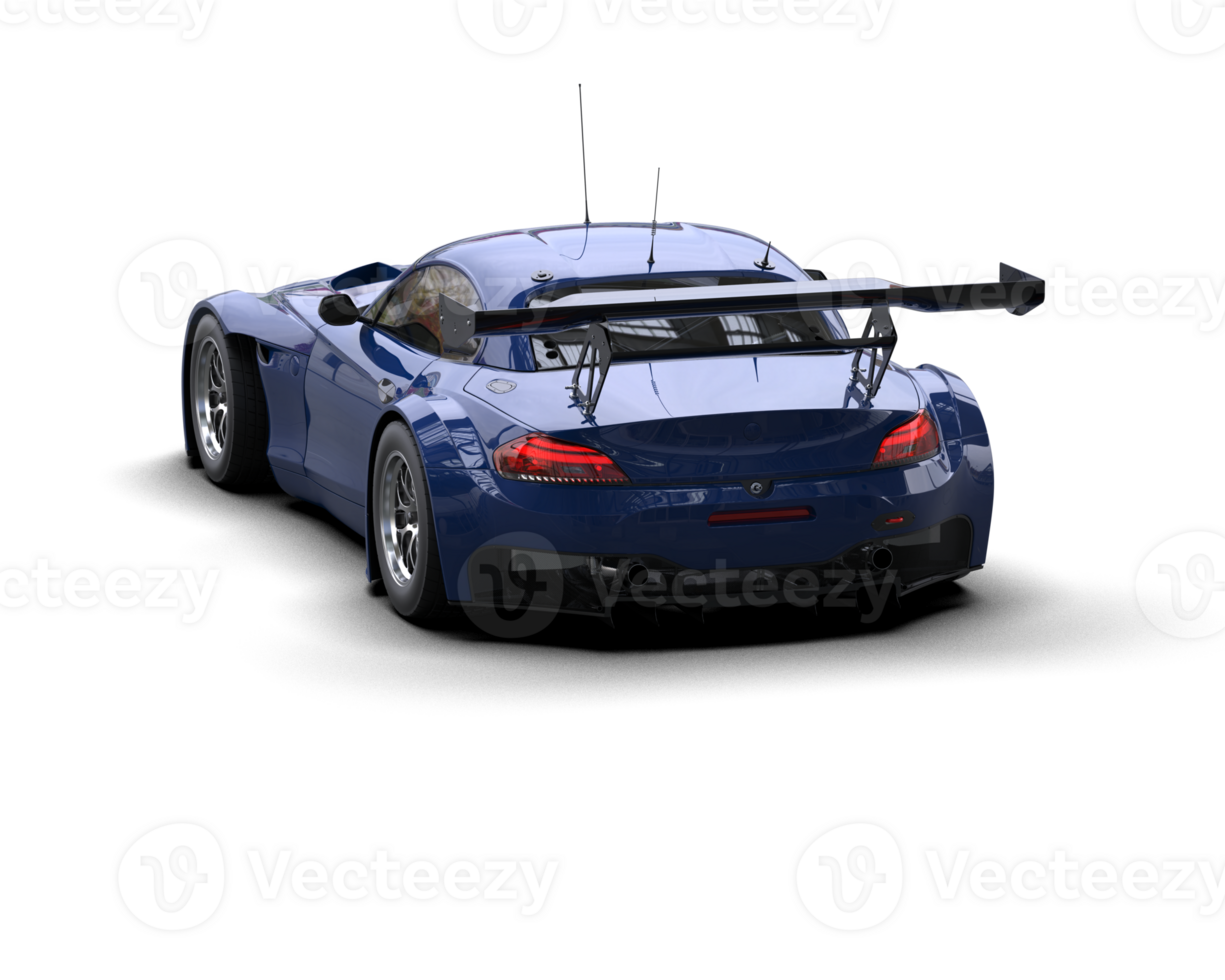 Realistic race car isolated on background. 3d rendering - illustration png