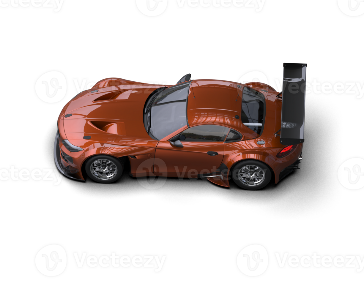 Realistic race car isolated on background. 3d rendering - illustration png