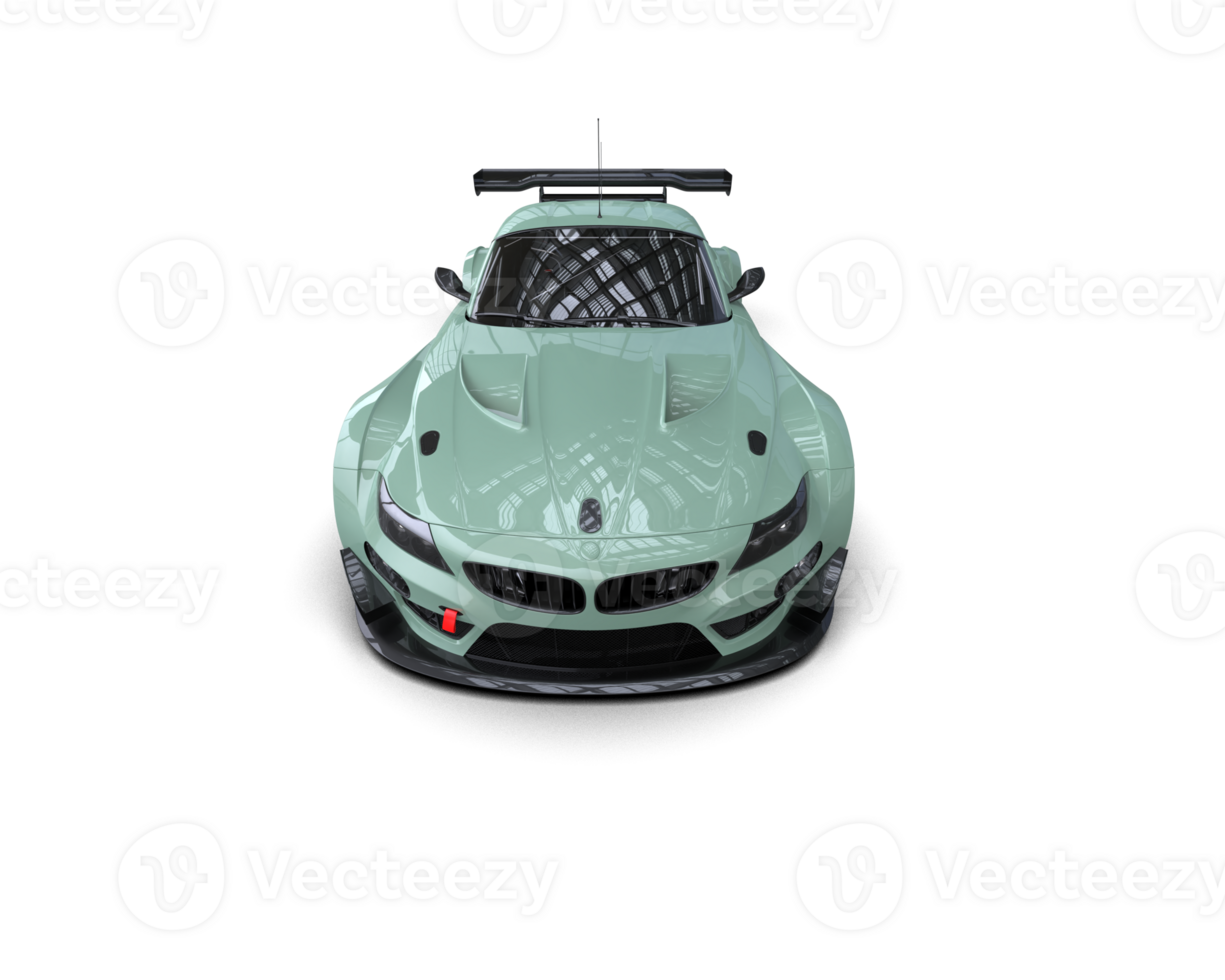 Realistic race car isolated on background. 3d rendering - illustration png