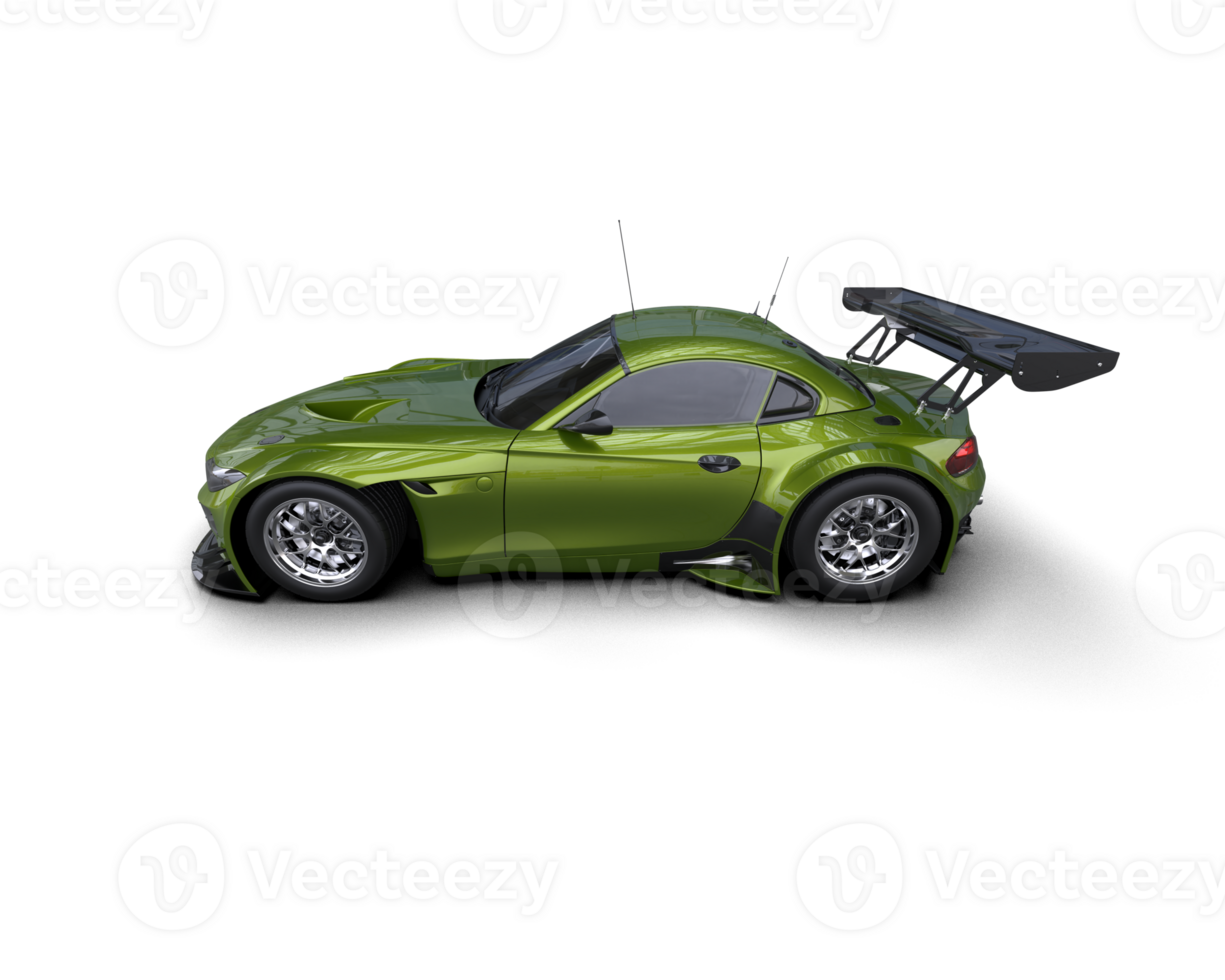 Realistic race car isolated on background. 3d rendering - illustration png
