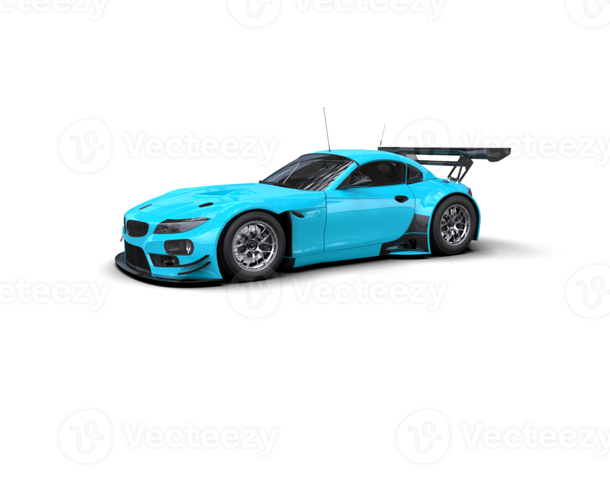 Realistic race car isolated on background. 3d rendering - illustration png