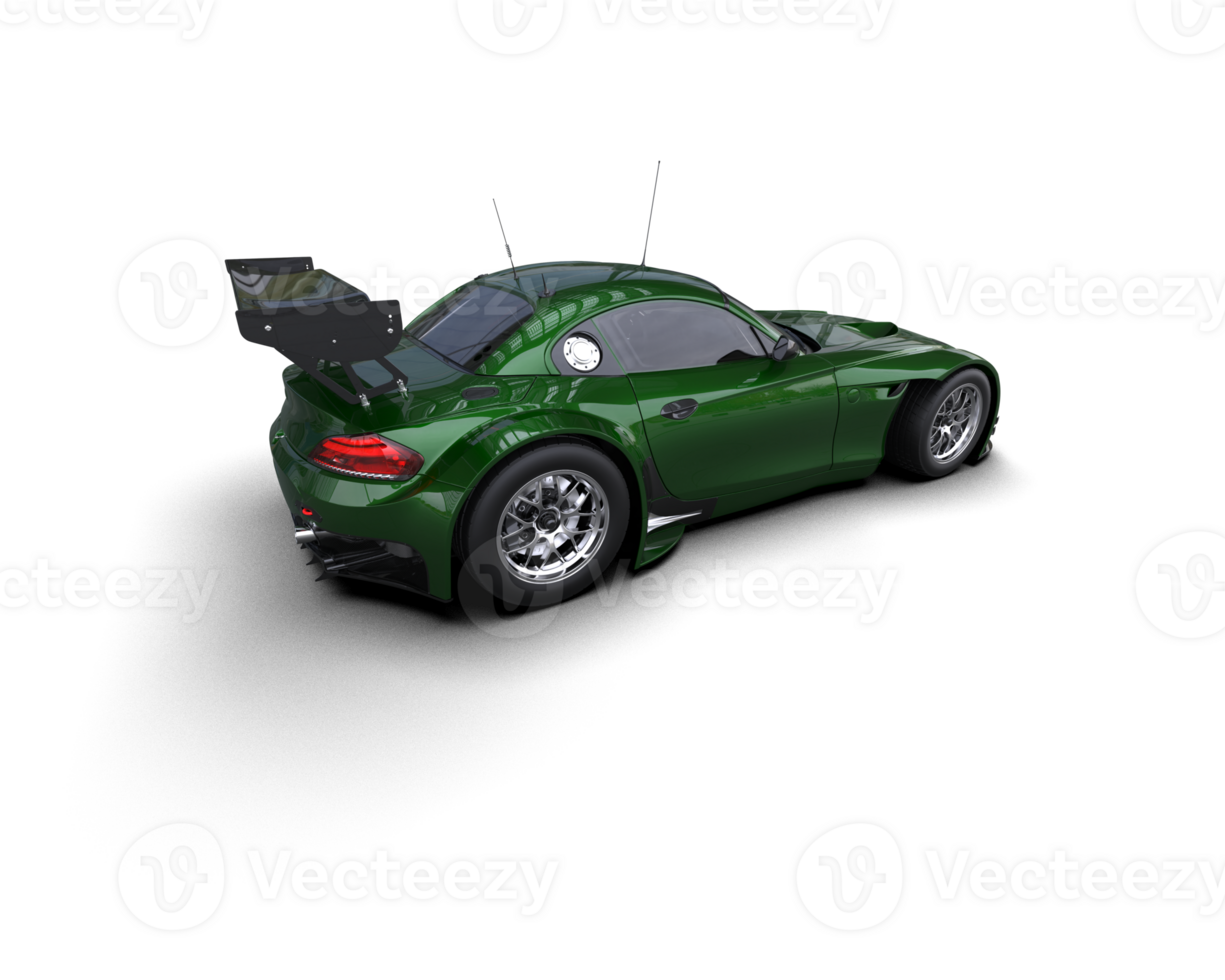 Realistic race car isolated on background. 3d rendering - illustration png