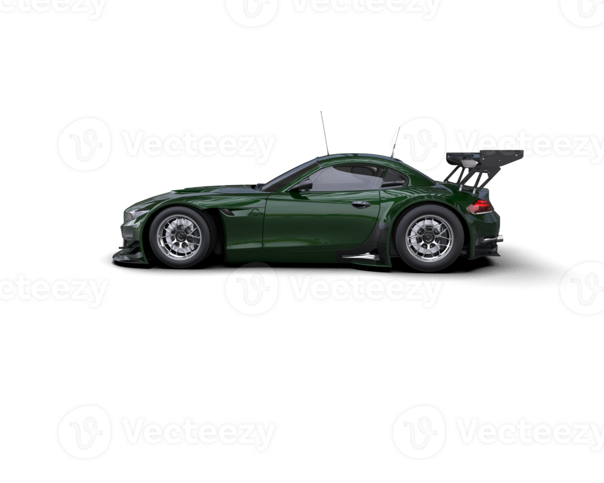 Realistic race car isolated on background. 3d rendering - illustration png