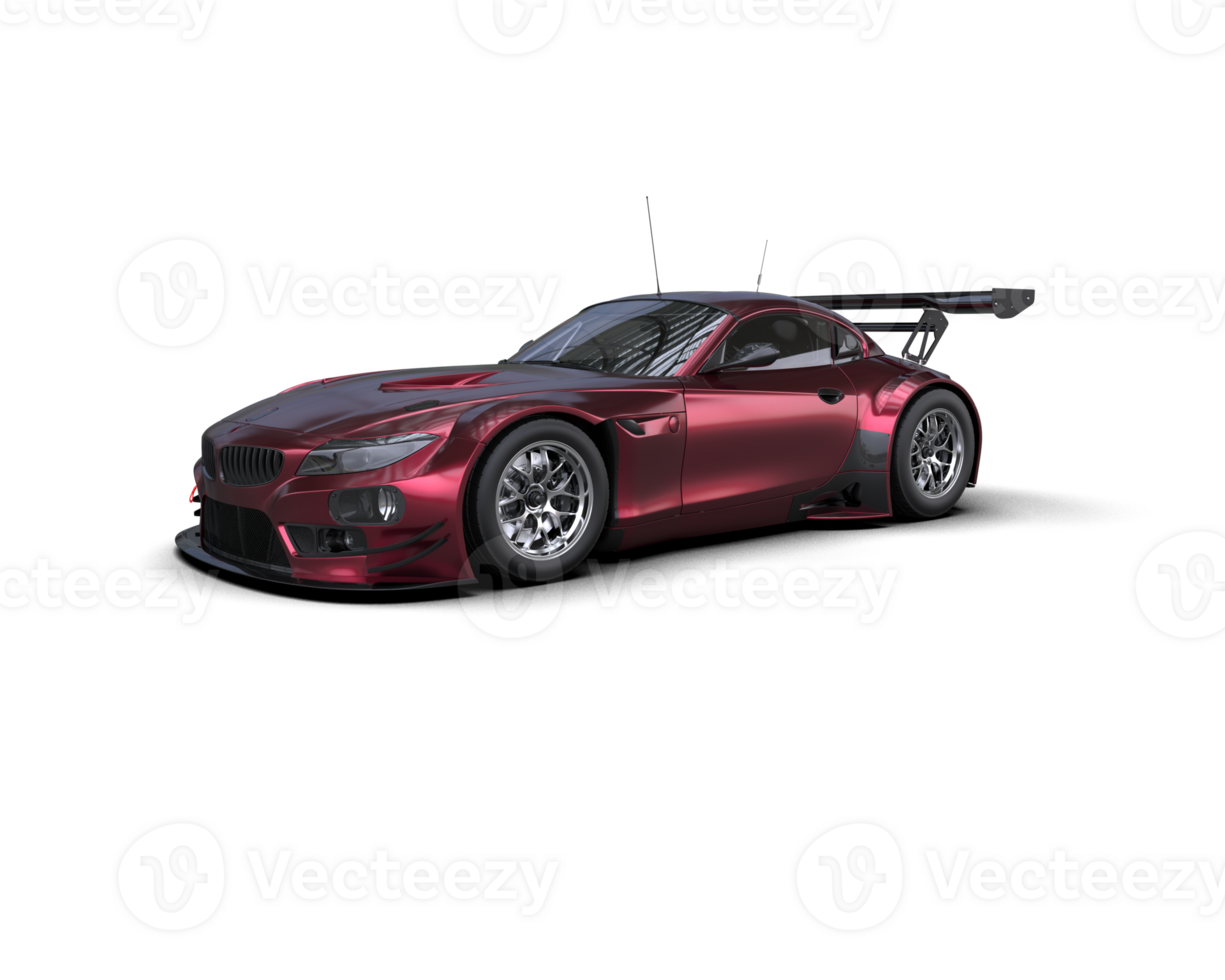 Realistic race car isolated on background. 3d rendering - illustration png