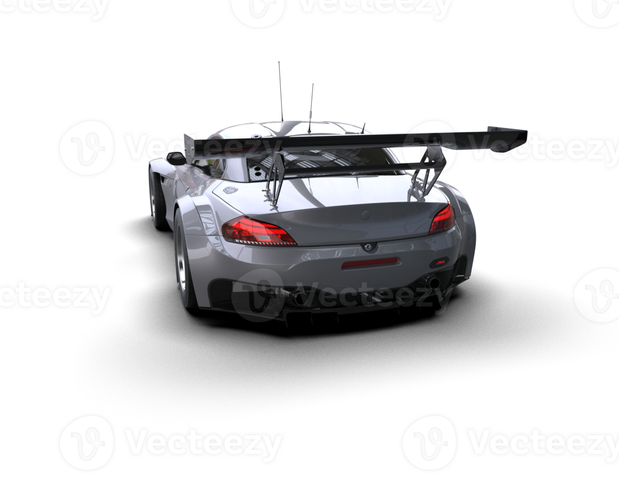 Realistic race car isolated on background. 3d rendering - illustration png