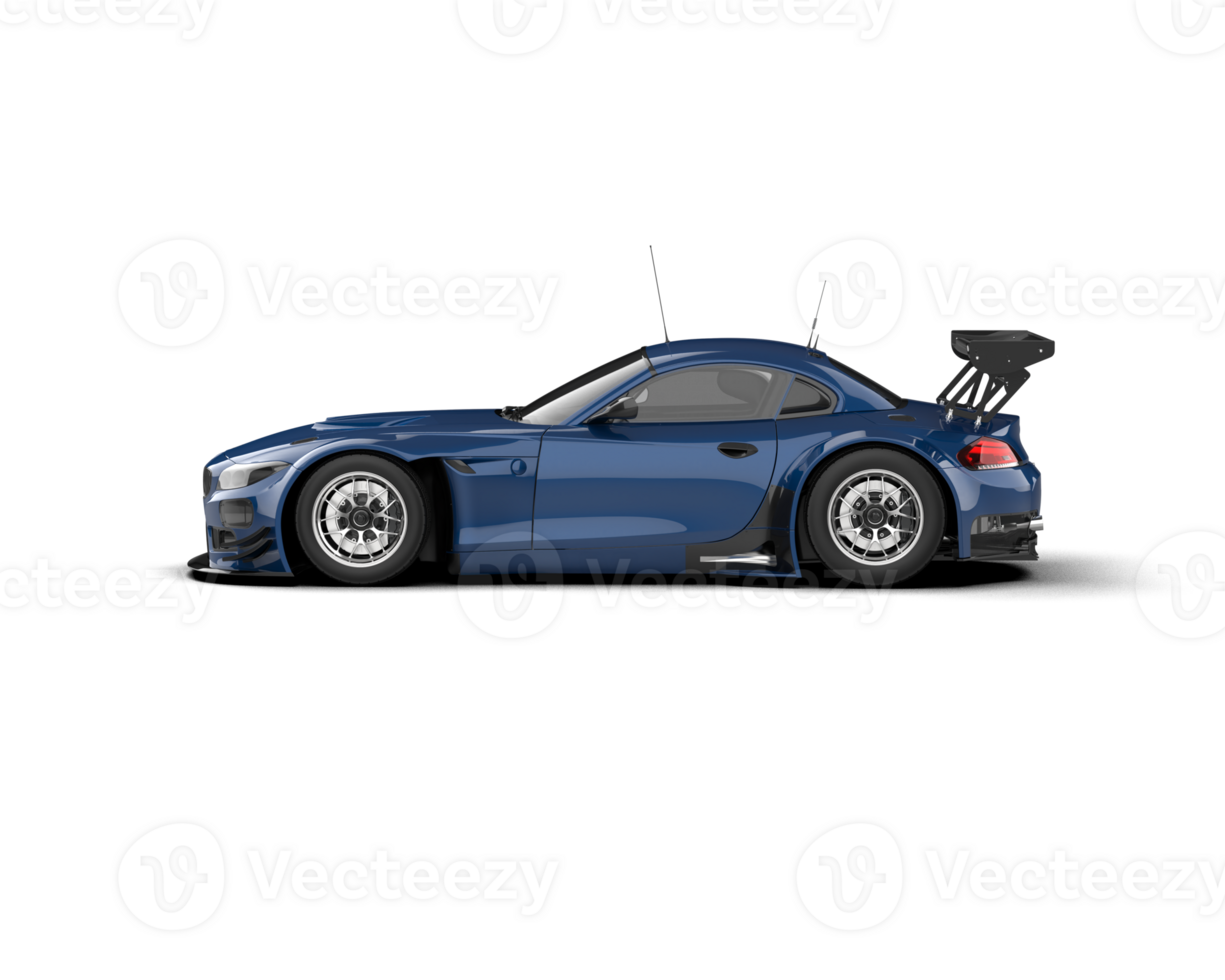 Realistic race car isolated on background. 3d rendering - illustration png