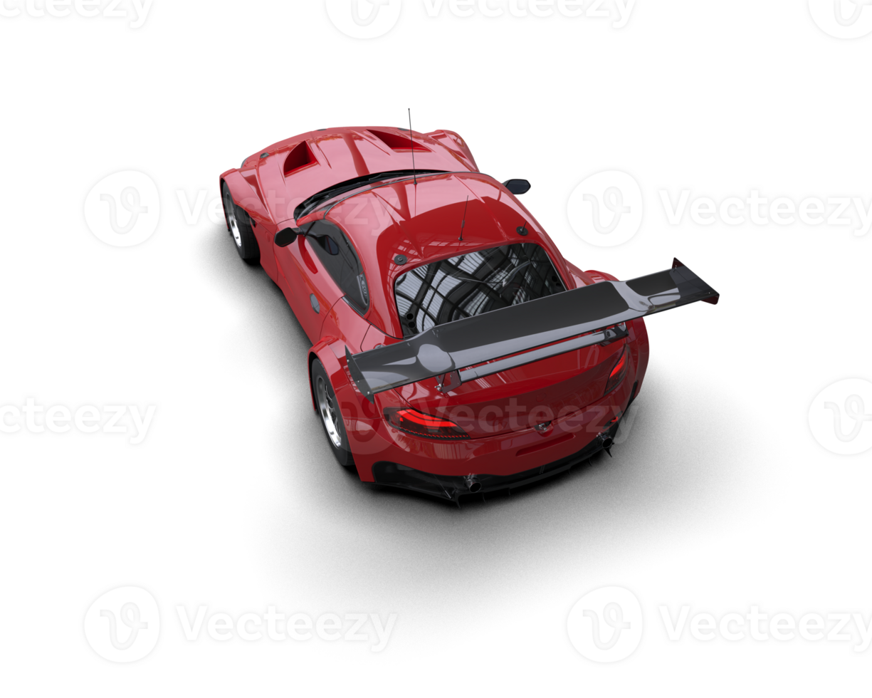 Realistic race car isolated on background. 3d rendering - illustration png
