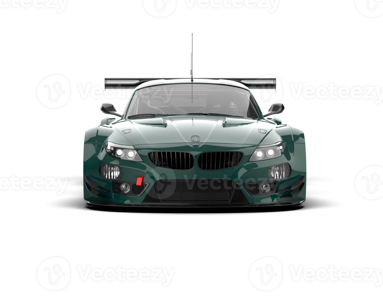 Realistic race car isolated on background. 3d rendering - illustration png