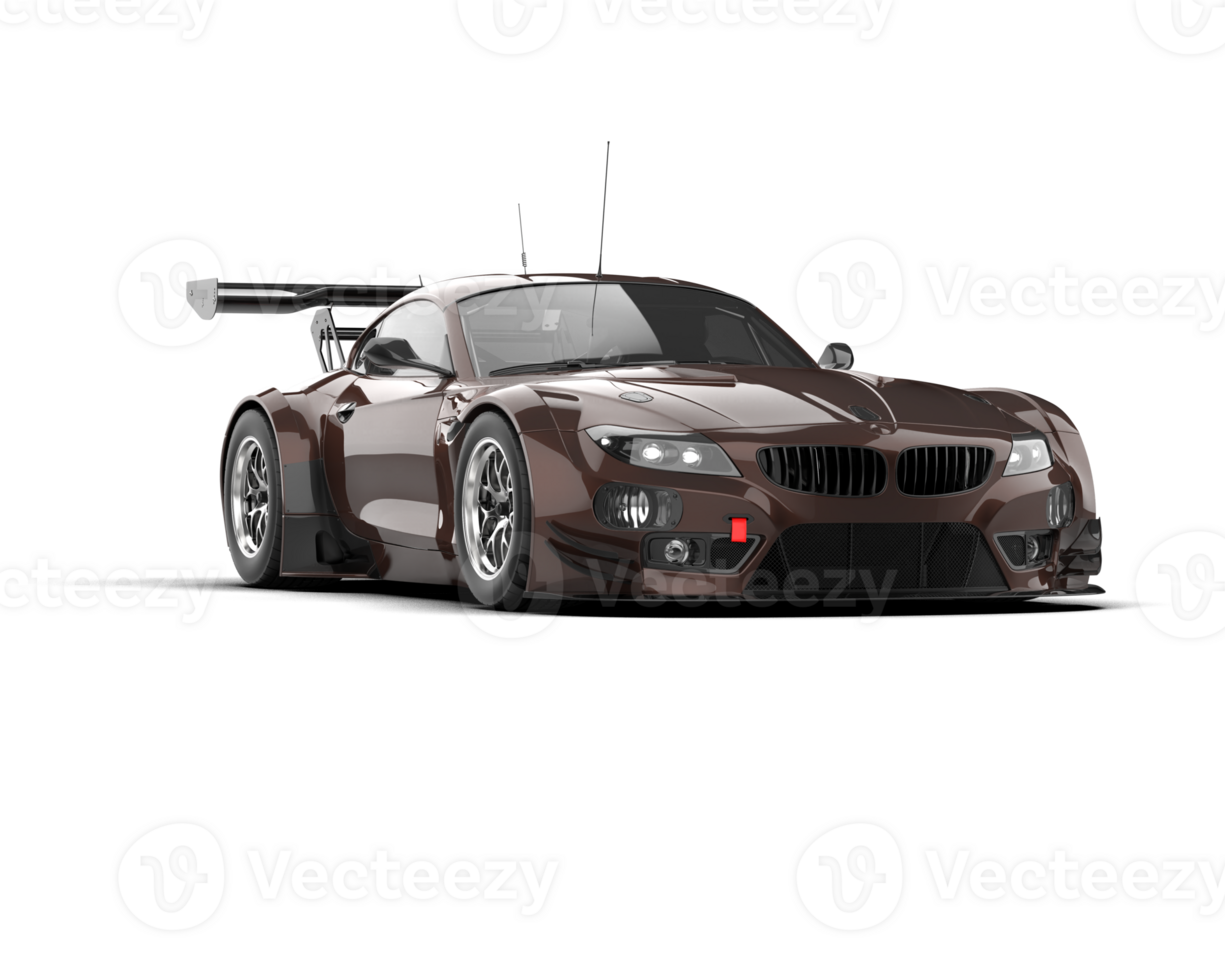 Realistic race car isolated on background. 3d rendering - illustration png