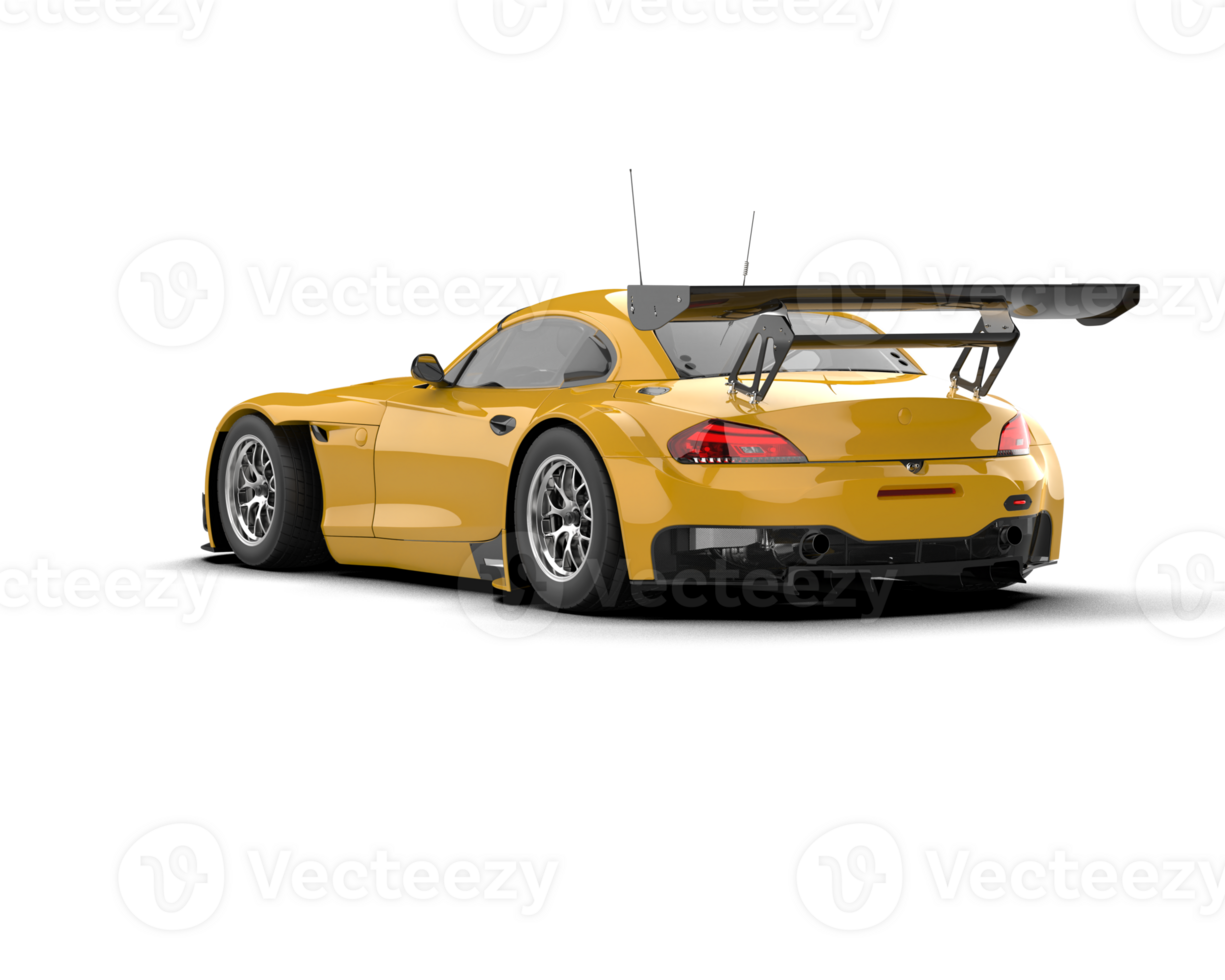 Realistic race car isolated on background. 3d rendering - illustration png
