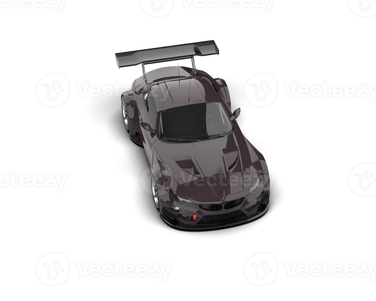 Realistic race car isolated on background. 3d rendering - illustration png