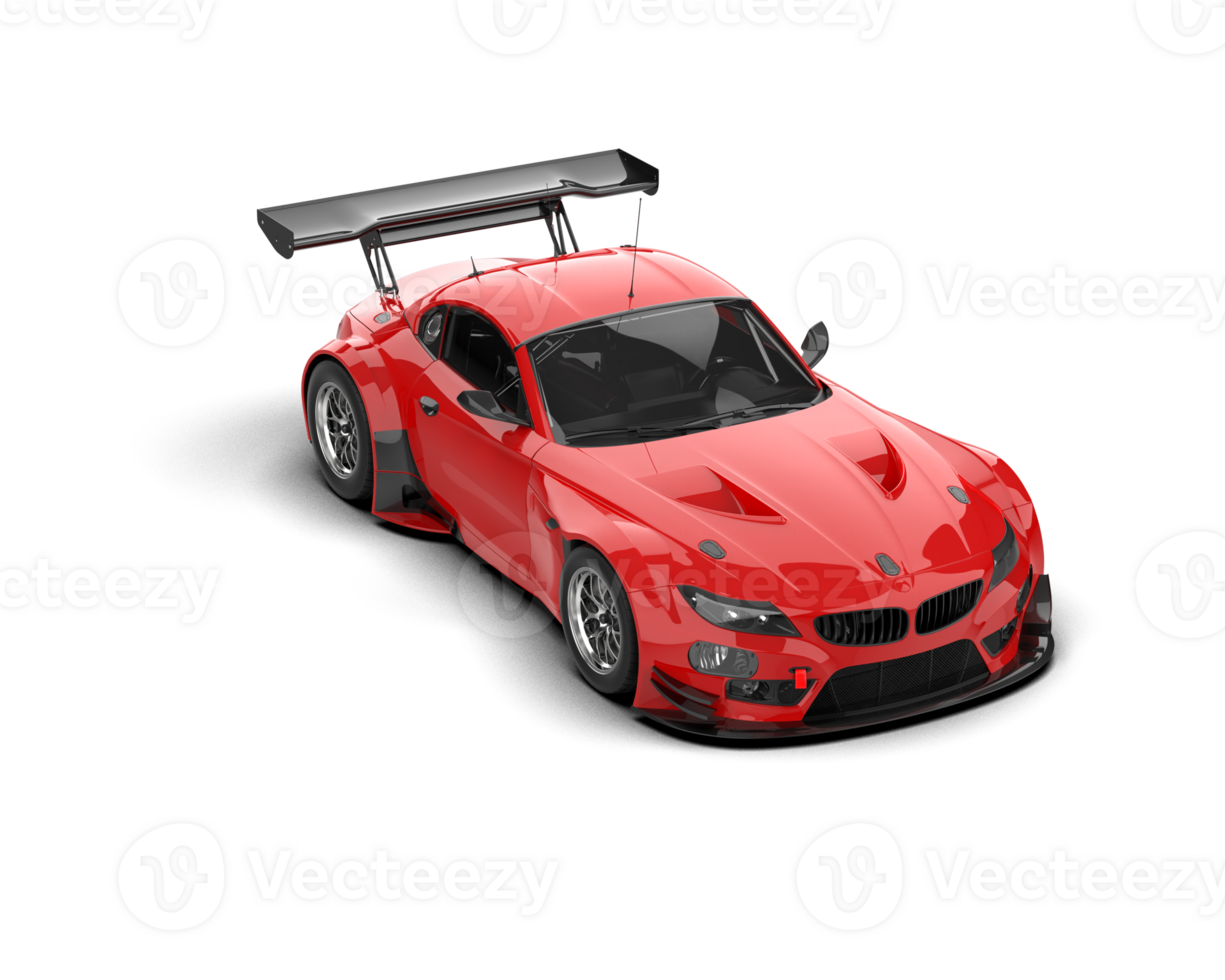 Realistic race car isolated on background. 3d rendering - illustration png