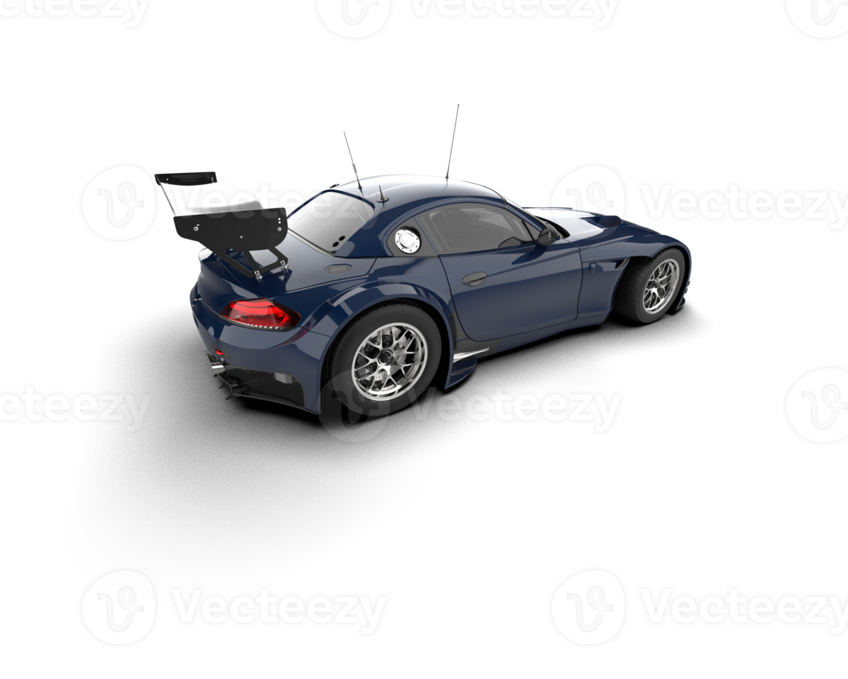 Realistic race car isolated on background. 3d rendering - illustration png