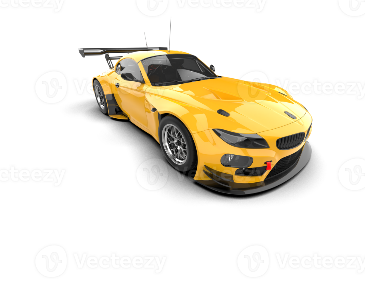 Realistic race car isolated on background. 3d rendering - illustration png