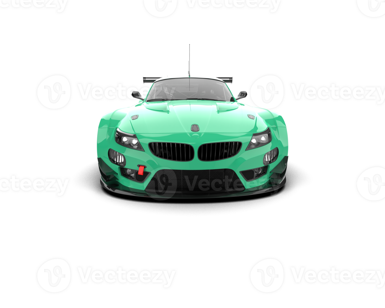 Realistic race car isolated on background. 3d rendering - illustration png