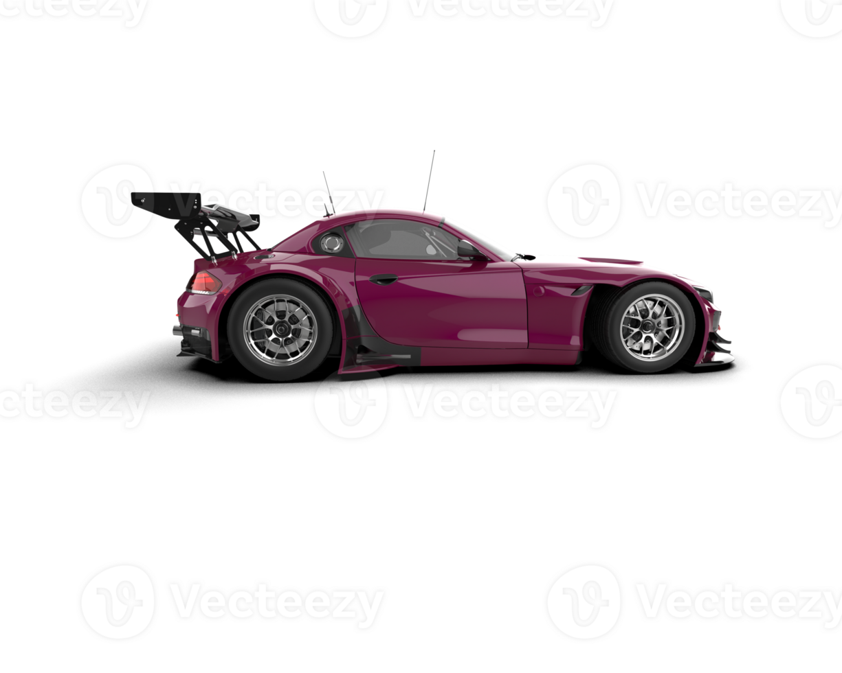 Realistic race car isolated on background. 3d rendering - illustration png