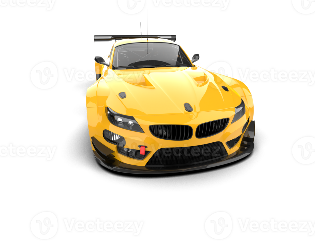 Realistic race car isolated on background. 3d rendering - illustration png
