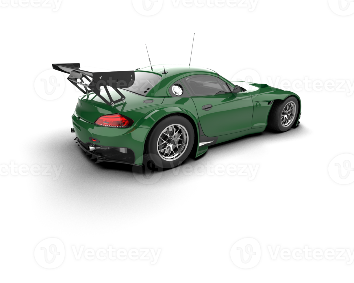 Realistic race car isolated on background. 3d rendering - illustration png