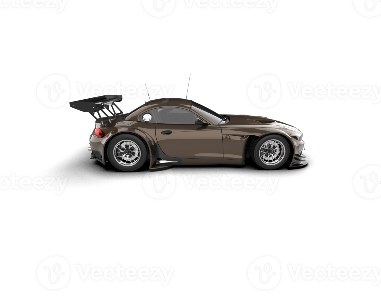 Realistic race car isolated on background. 3d rendering - illustration png
