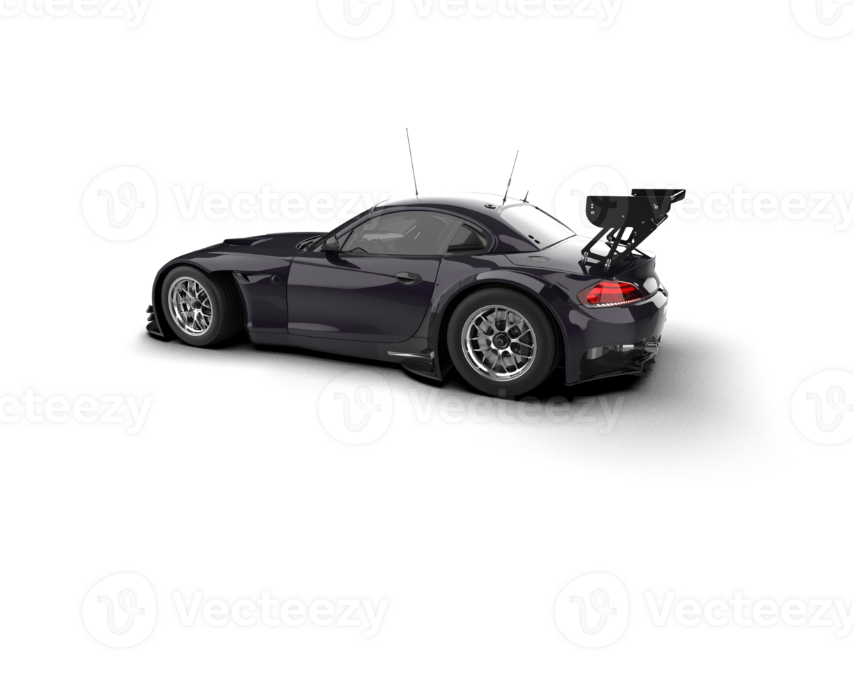 Realistic race car isolated on background. 3d rendering - illustration png