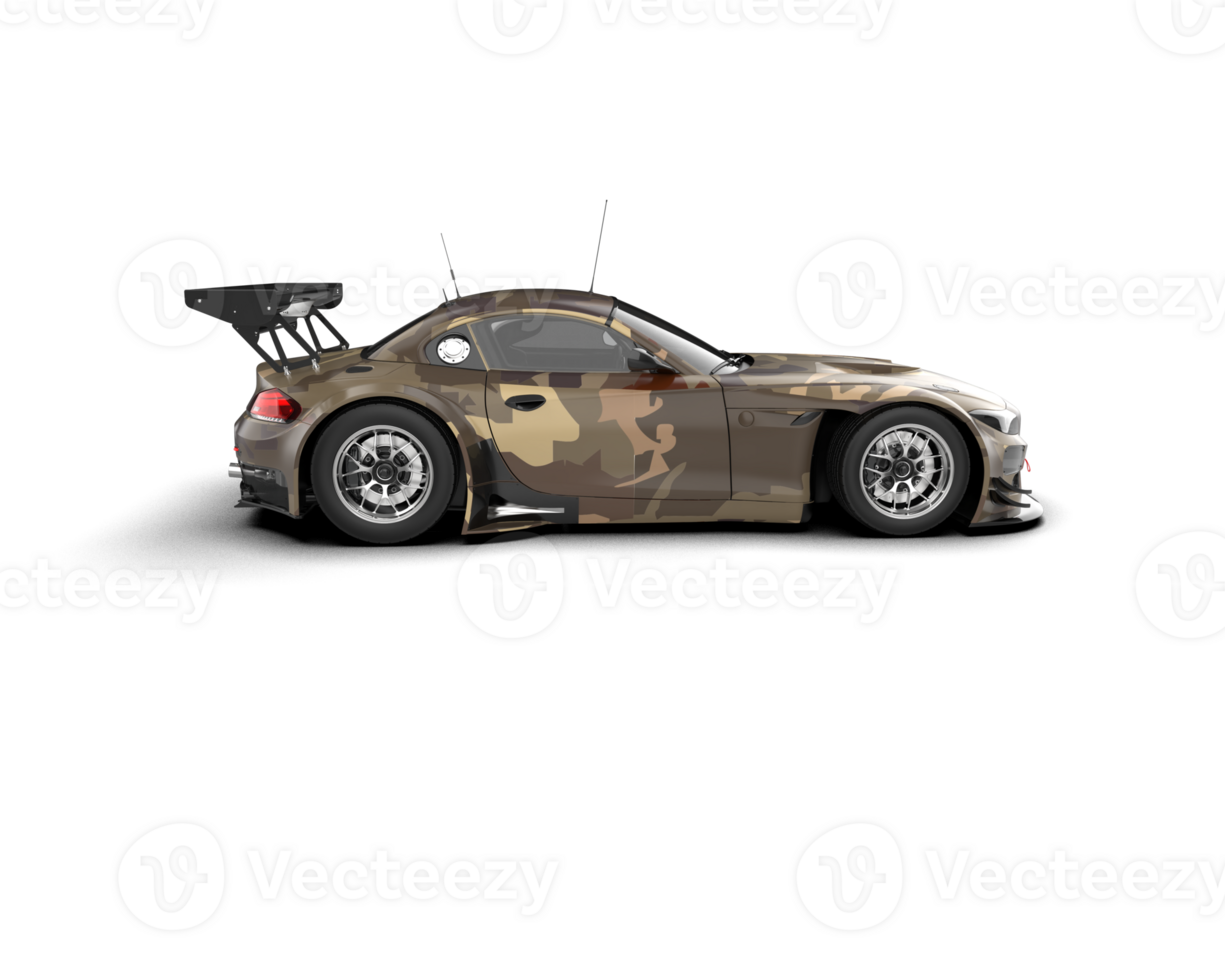 Realistic race car isolated on background. 3d rendering - illustration png