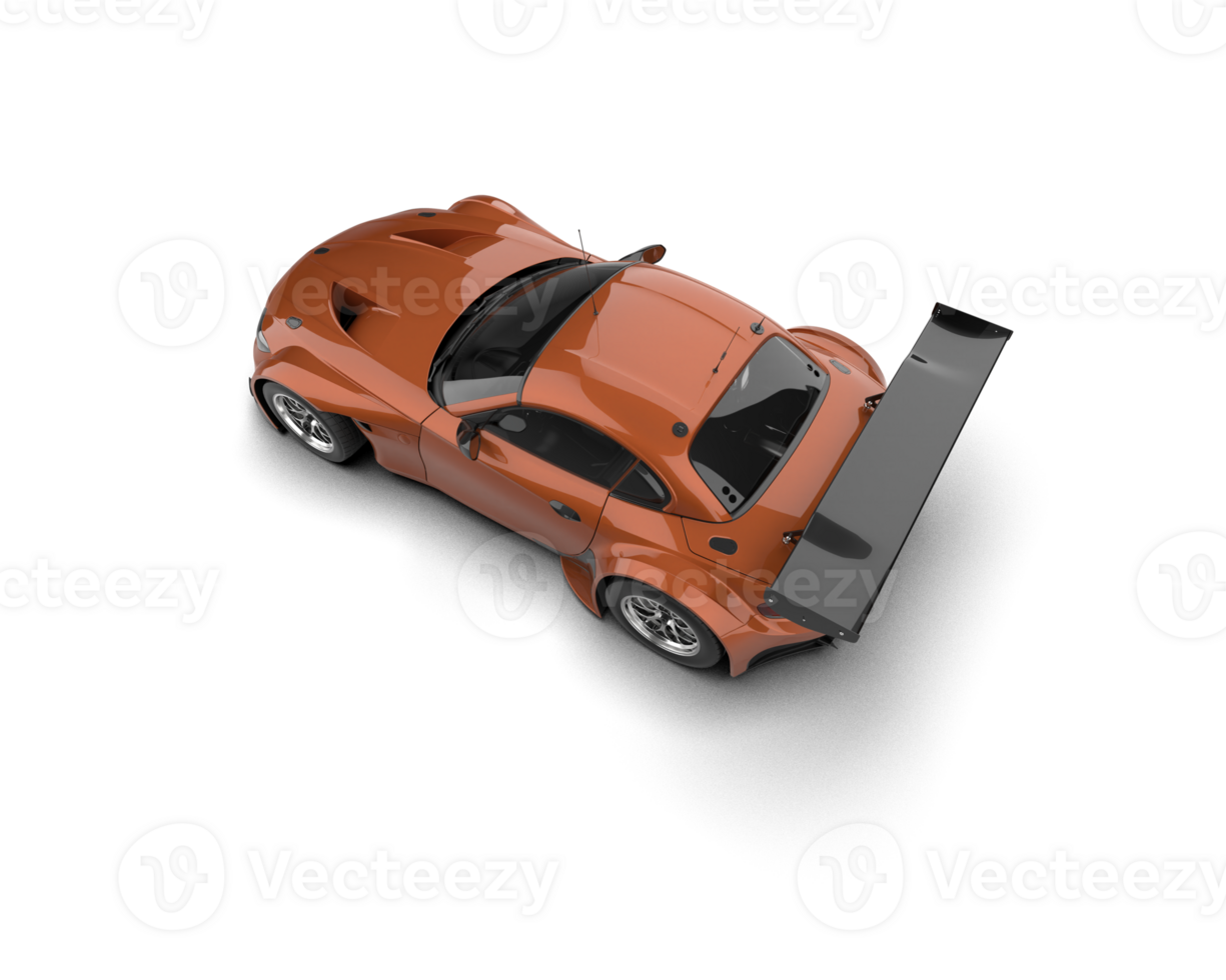 Realistic race car isolated on background. 3d rendering - illustration png