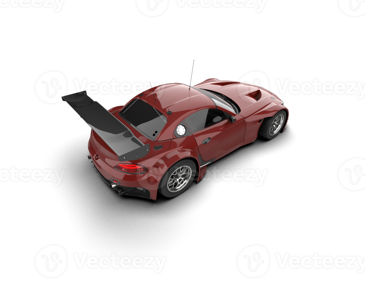 Realistic race car isolated on background. 3d rendering - illustration png