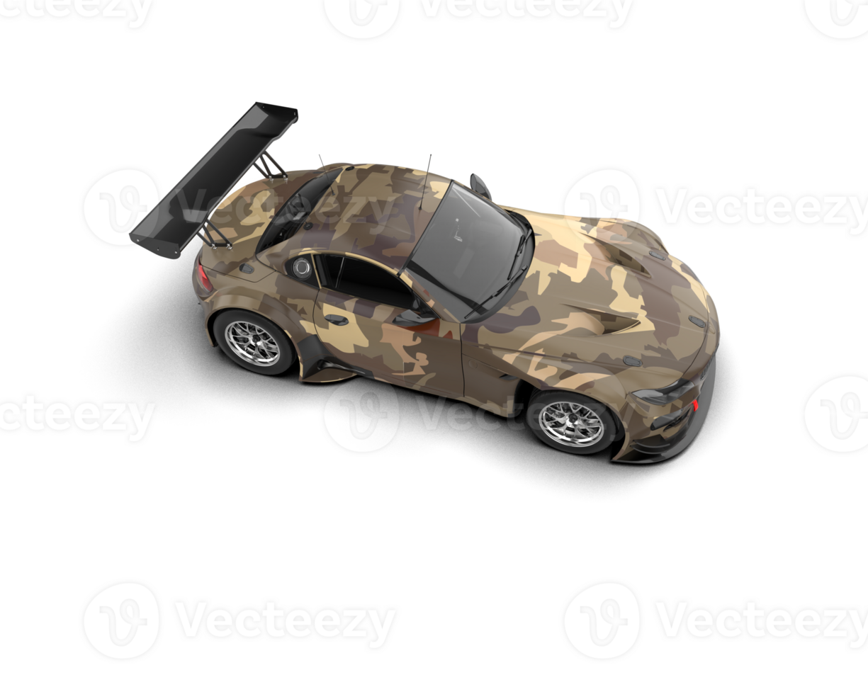 Realistic race car isolated on background. 3d rendering - illustration png