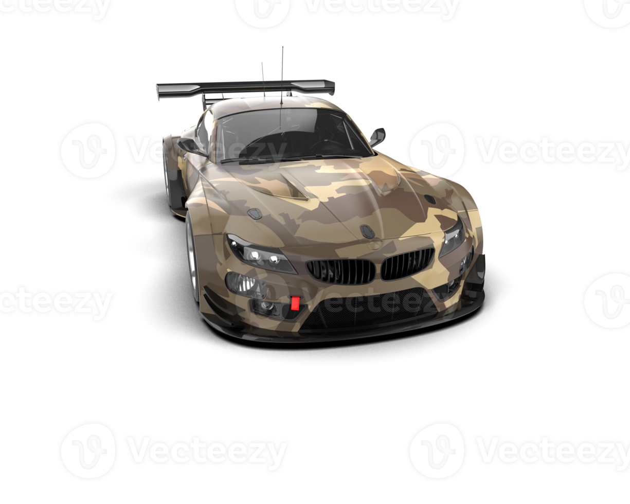 Realistic race car isolated on background. 3d rendering - illustration png