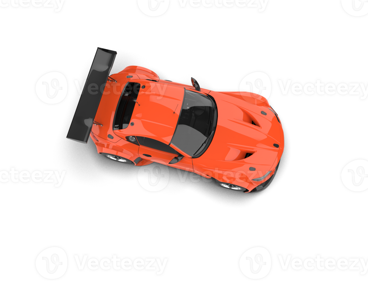 Realistic race car isolated on background. 3d rendering - illustration png