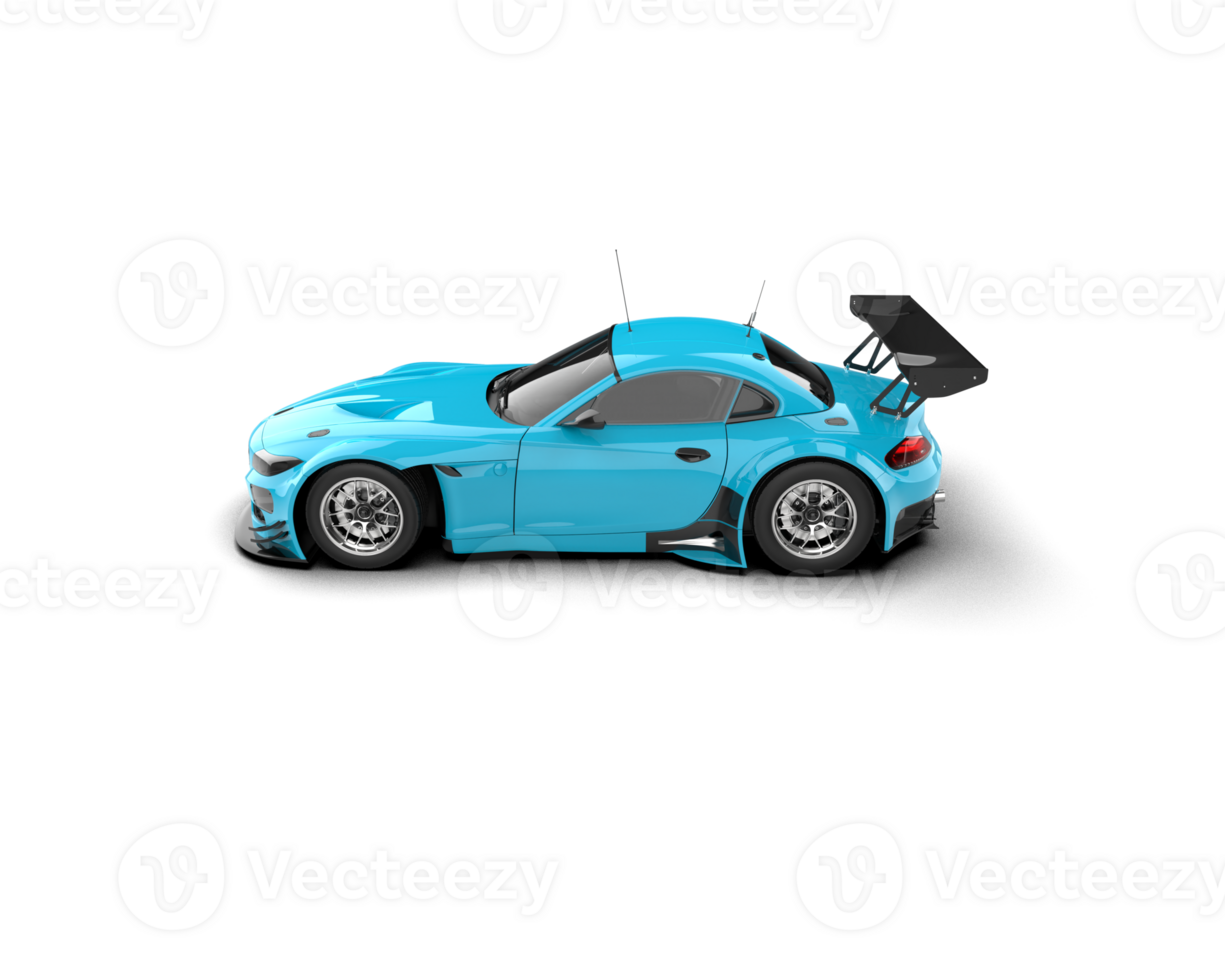 Realistic race car isolated on background. 3d rendering - illustration png