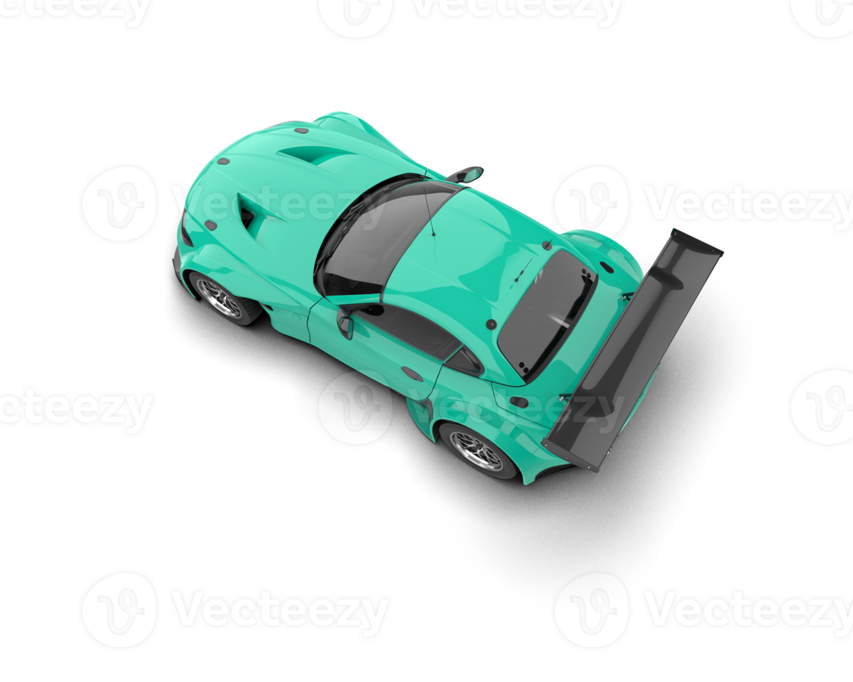 Realistic race car isolated on background. 3d rendering - illustration png