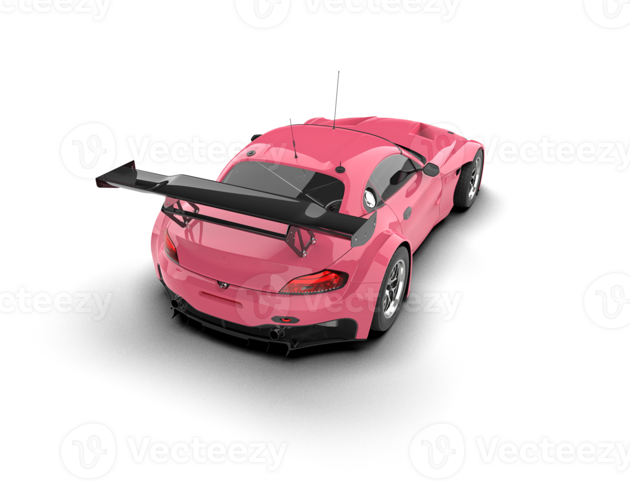 Realistic race car isolated on background. 3d rendering - illustration png