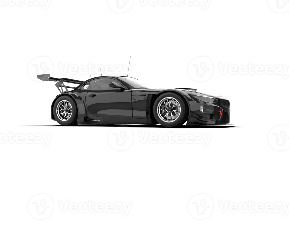 Realistic race car isolated on background. 3d rendering - illustration png