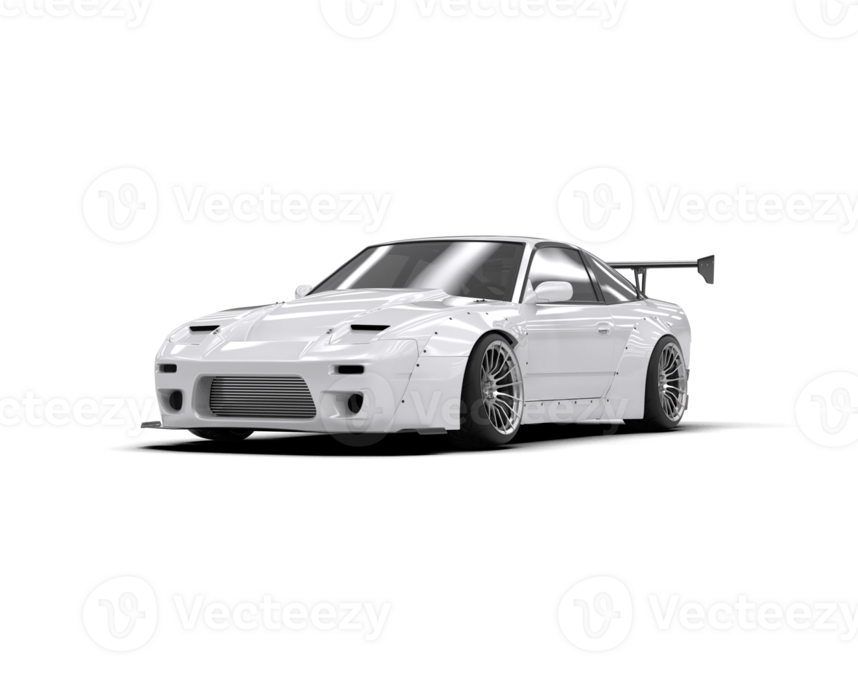 Realistic race car isolated on background. 3d rendering - illustration png