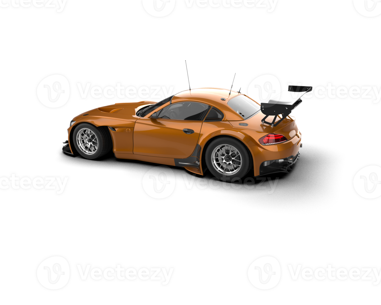 Realistic race car isolated on background. 3d rendering - illustration png