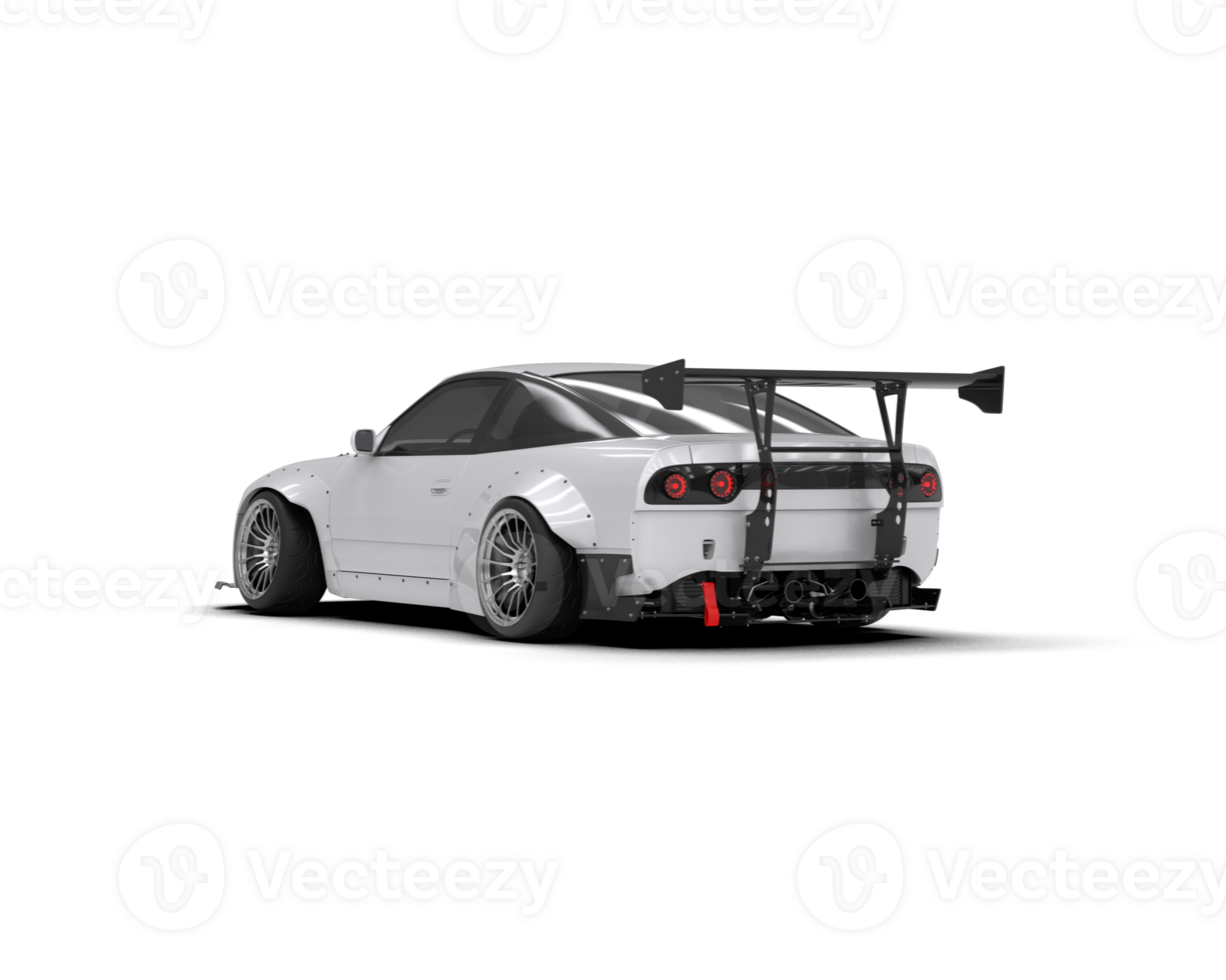 Realistic race car isolated on background. 3d rendering - illustration png