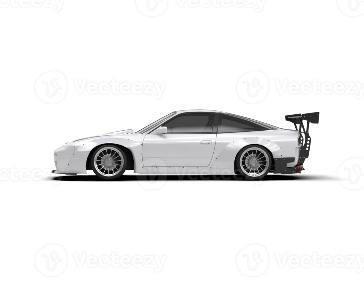 Realistic race car isolated on background. 3d rendering - illustration png