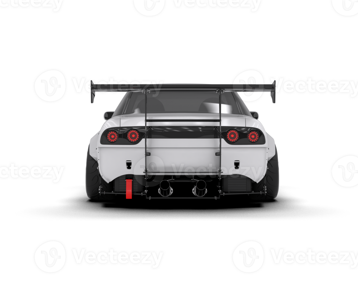 Realistic race car isolated on background. 3d rendering - illustration png